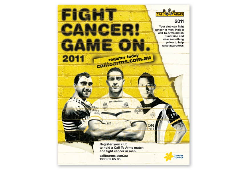 Call To Arms NRL print advertisement.