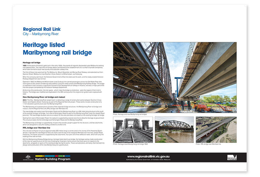 Heritage listed Maribyrnong River rail bridge poster.