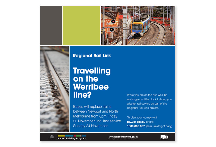 Regional Rail Link Werribee line decal.
