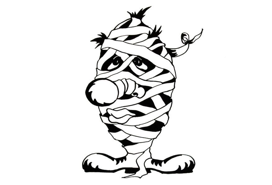 Illustration for 'Get Well' gift card. Pen & ink on paper.